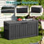 Boîte de rangement verrouillable en résine résistante à l'eau 46,29 "l 80 gallons (noir)-123058099