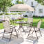 Steel Patio Dining Set Table,