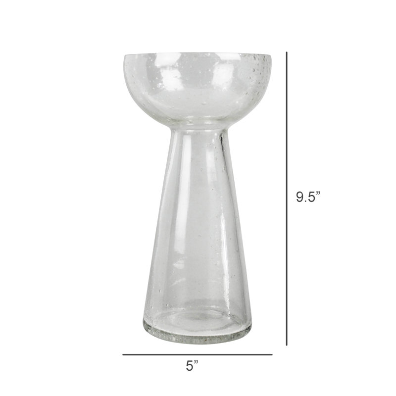 Bulb Vase, Seeded Glass