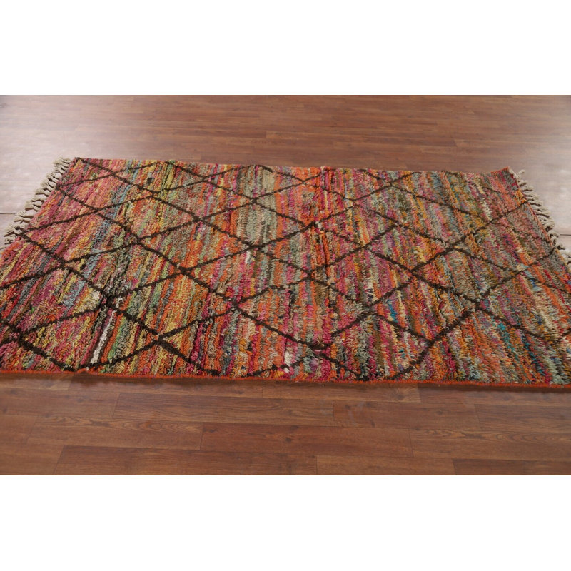 Tapis décoratif marocain en laine Trellis