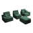 Chenille vert foncé