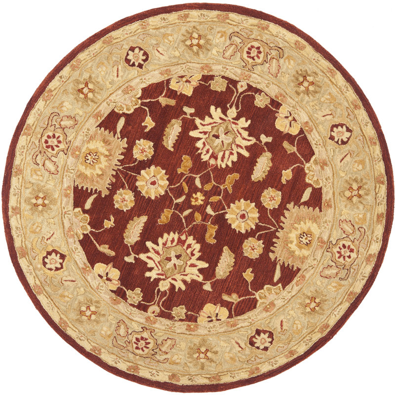 Tapis floral en laine touffeté à la main Tingley, Rond 8 pi