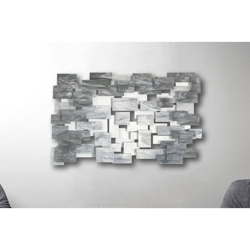 Monochrome Handmade Wall Decor, 44" H x 71" W x 4" D