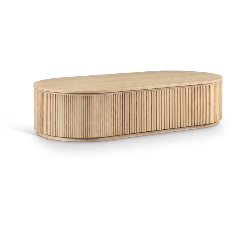 Table basse Gholson, H 15 po x L 64 po x l 32 po, Naturel