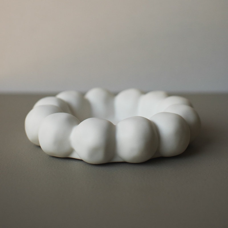 Assiette brillante, Blanc