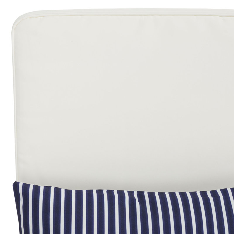 Chaise longue de 56,3 po de longueur avec coussins Barksdale, Grey Frame/Beige/Navy/White Cushion