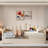Upholstered Daybed With Pop Up Trundle, Charging Ports, 2 Side Pockets And Curved Backrest Design-1094276076