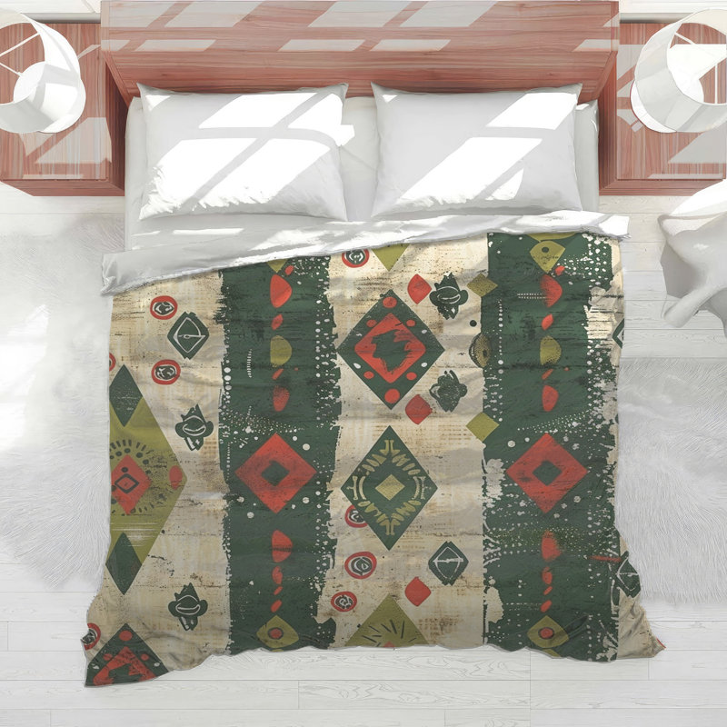 Abstract Geometric Diamonds Comforter, Twin Extra Long
