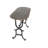 Crestline Grey Metal Console Table with Distressed Accents 45" x 18" x 29"