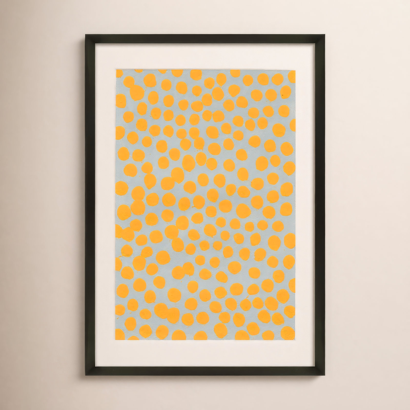 Saffron On Gray by Michela Sorrentino, Black, 38" H x 26.5" W x 1.25" D