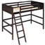 Lit mezzanine simple en bois massif avec base solide, utilisation durable