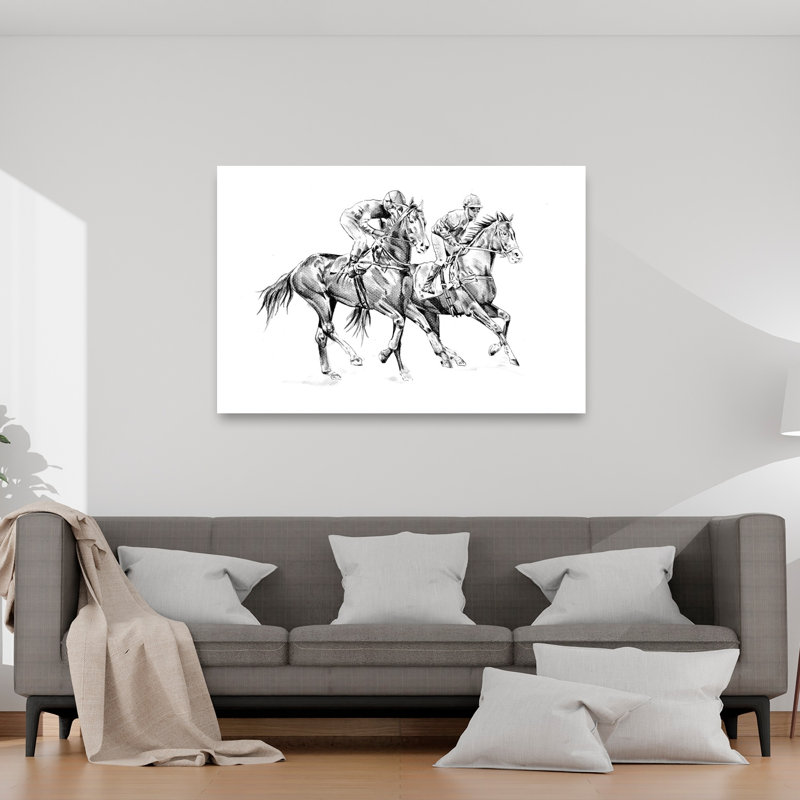 Impression d'art mural cheval traditionnel dynamique, H 40 po x l 60 po