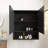26"  Wall Mounted With 2 Door ,Shelves And Open Storage Compartment Bathroom Storage Cabinet In Black