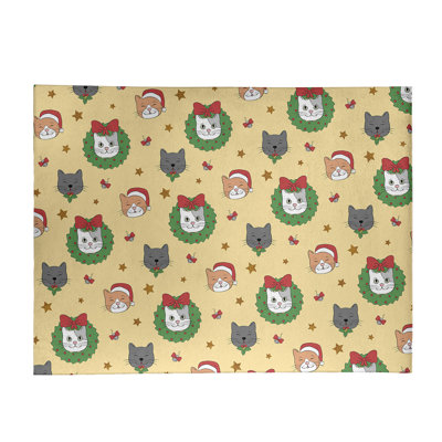 Tapis jaune/vert/gris zone fait main