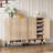 31.49" Modern 6-Tier Natural Wood  Shoe Cabinet With Doors