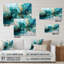 Bleu sarcelle doré abstrait fractal mystique Mirage III - art mural moderne fractales en acrylique-1462353306