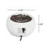 40000Btu Foyer d'extérieur au propane blanc de style rond Matériau de style oxyde de magnésium à chaleur réglable avec siège à réservoir de protection contre les intempéries sans assemblage 22 x 22 x 12 po Dimensions 45 lb
