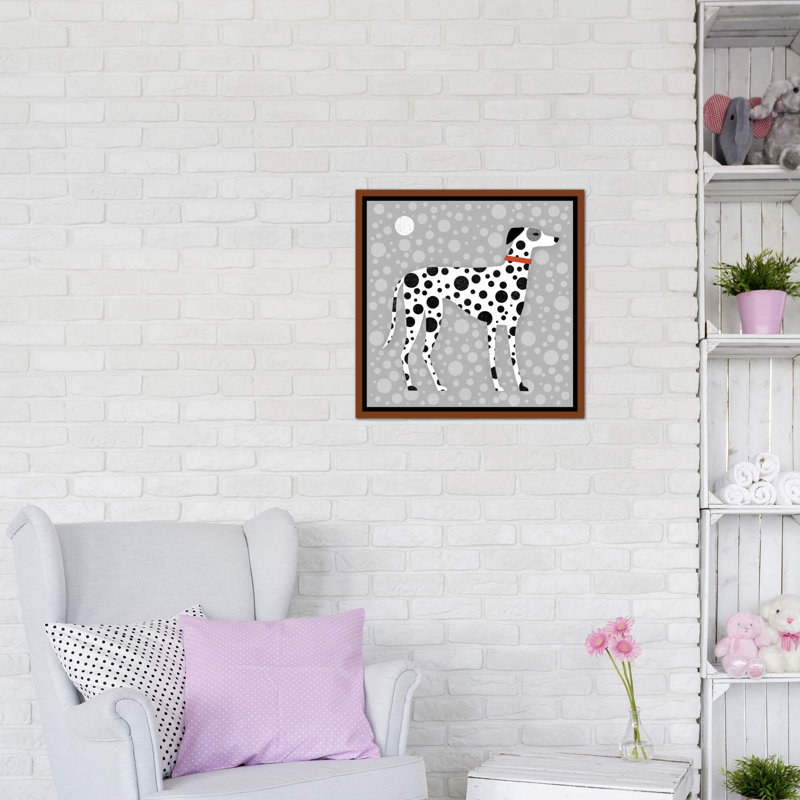 Dalmatien par Terry Runyan - impression, Toile avec cadre brun, Pas de tapis, H 26 po x l 26 po x P 1,5 po