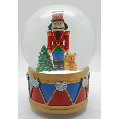 Globe terrestre musical casse-noisette 6 po avec ours en peluche