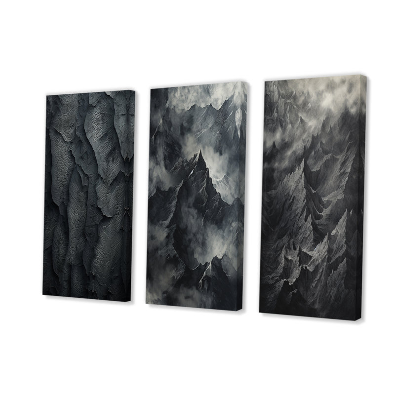 Mountains Percolated Peaks, H 28 po x l 36 po, Toile tendue