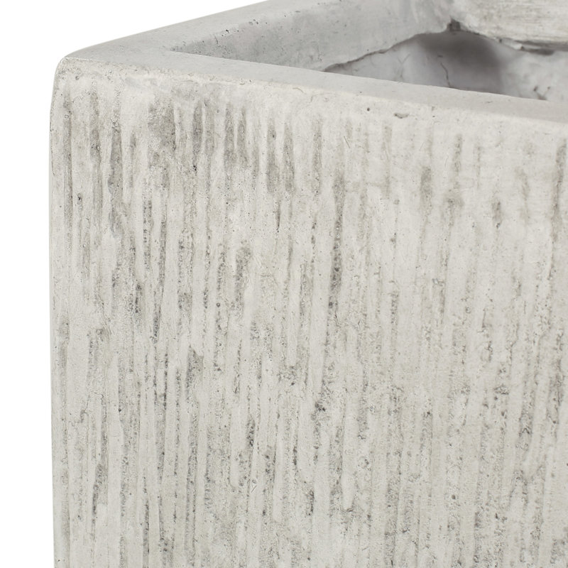 Magnesium Oxide Plant Holder - 8X8x20 In, 9.24 Lbs Antique White, Weather For Flowers, Herbs, Succulents, Vegetables No Assembly Required On Unboxing And Delivery 8"X8"X20" Garden Planter 9.24Lb &