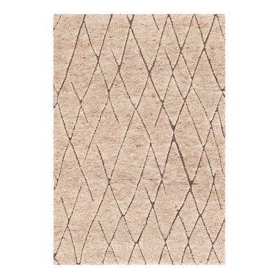 Tureka Hand Knotted Wool Geometric Area Rug 