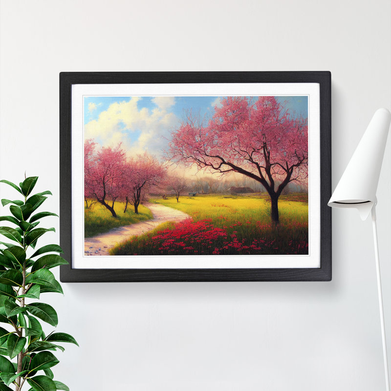 Spring Forest Landscape Vol.5 - Framed Print, Black Framed, 46cm H x 64cm W x 2cm D