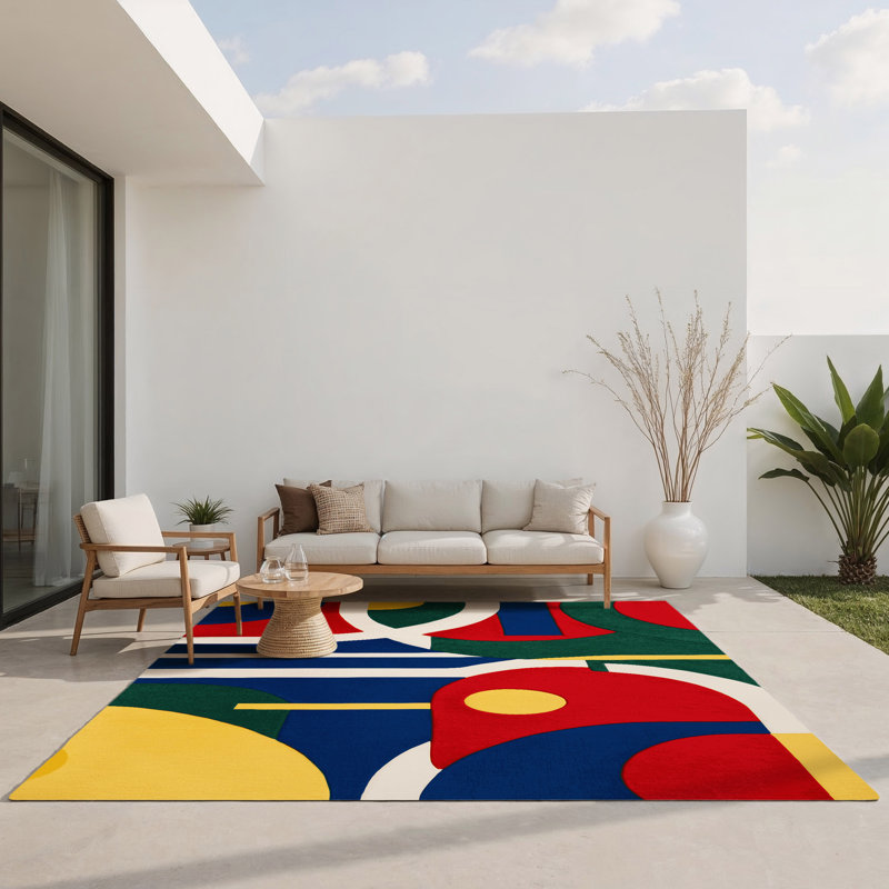 Tapis intérieur et extérieur Cheerful Sway, Rectangle 5 pi x 7 pi