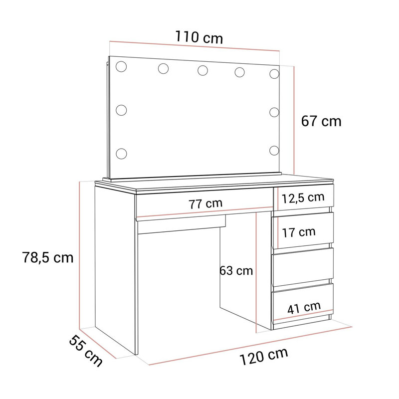 Dressing Table with Mirror