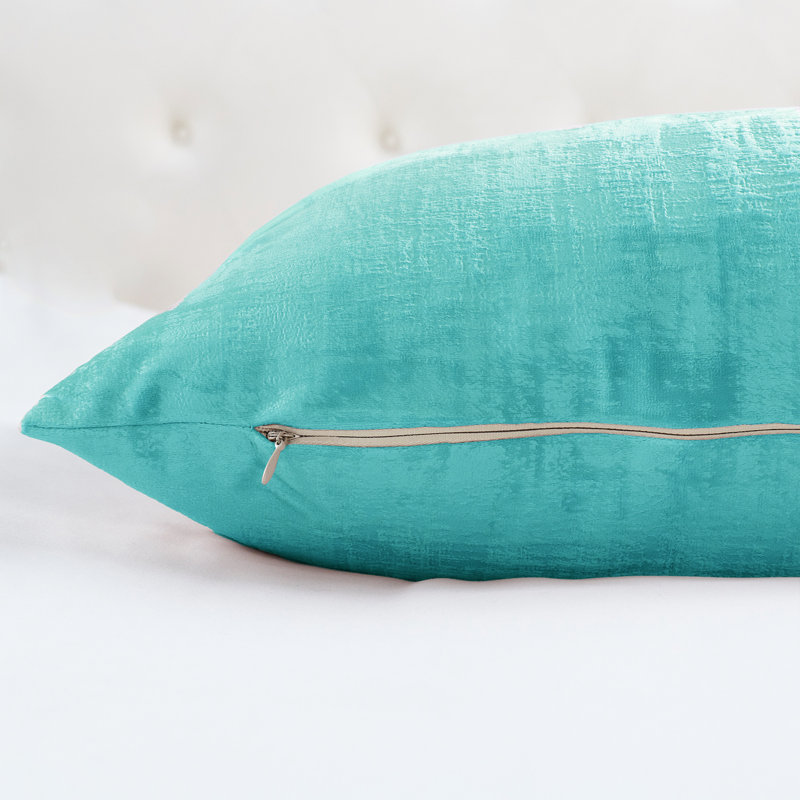 Textured Velvet Euro Reversible Pillow Cover, North Sea