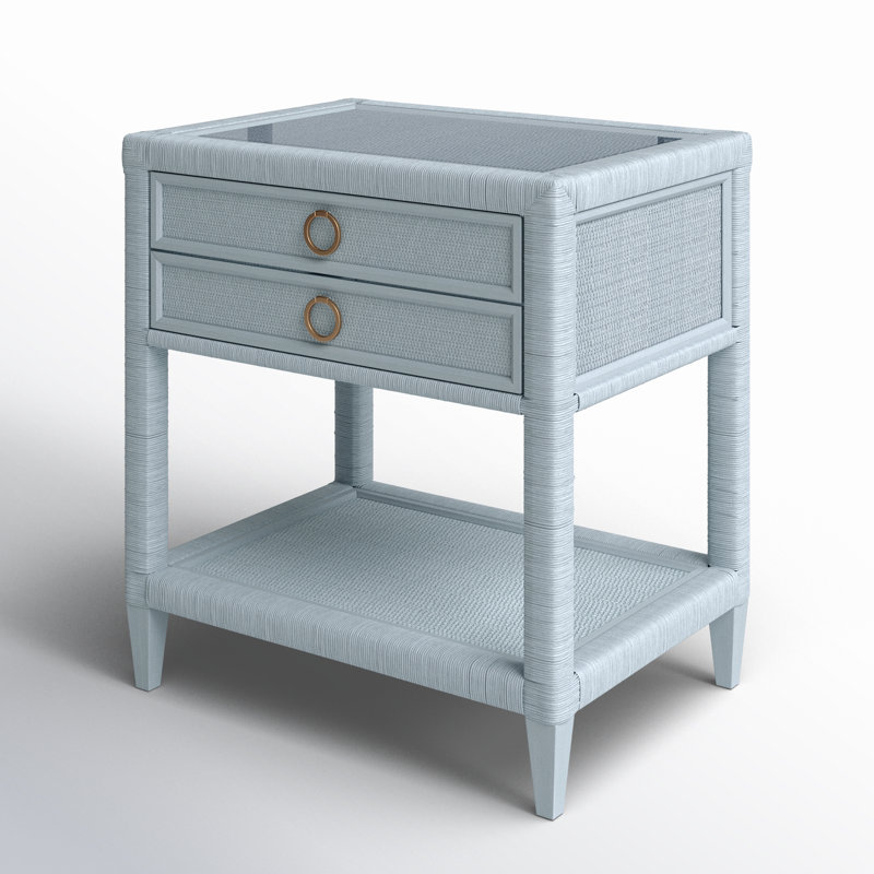 Birch Lane™ Warwick 2 - Drawer Wicker Nightstand & Reviews | Wayfair
