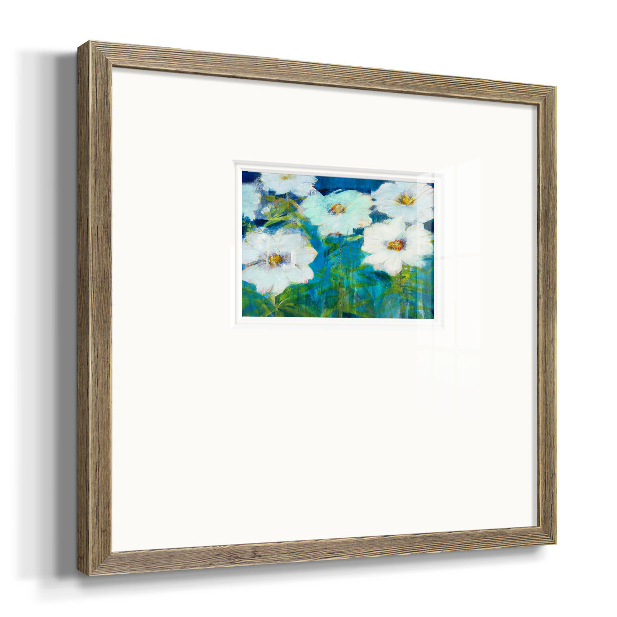Field Day Print, 21" H  x 21" W x 1.25" D, Brown Framed
