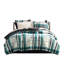 Lit en microfibre pleine grandeur 9 pièces avec édredon écossais classique, drap assorti, rembourrage, - Collection de literie uni-118907565