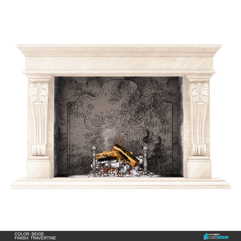 Venice Fireplace Surround, Travertine Beige