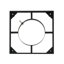 Porte-réservoir blanc de 16 po x 20 po, conception moderne, béton léger, utilisation multifonctionnelle, support en métal, table d'appoint avec décor et couleur classique, sans assemblage