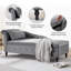 Méridienne surdimensionnée en velours à assise profonde avec rangement caché L 74 po Maci-1778739584-1778739590