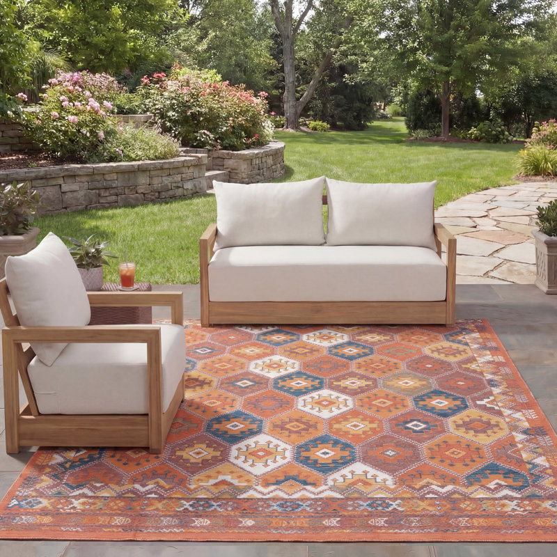 Tapis intérieur / extérieur Molena Sunrise, Rectangle 8 pi x 10 pi