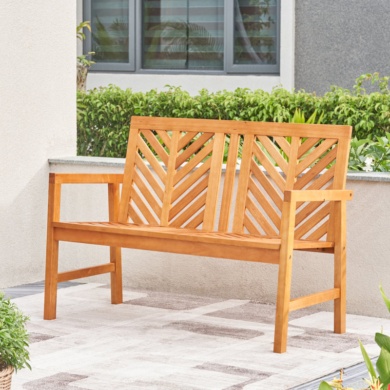 Banc de jardin en bois à deux places Olina