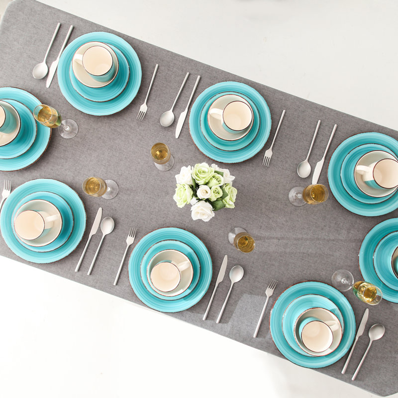 32 Piece Dinnerware Set, Service for 8 , Blue