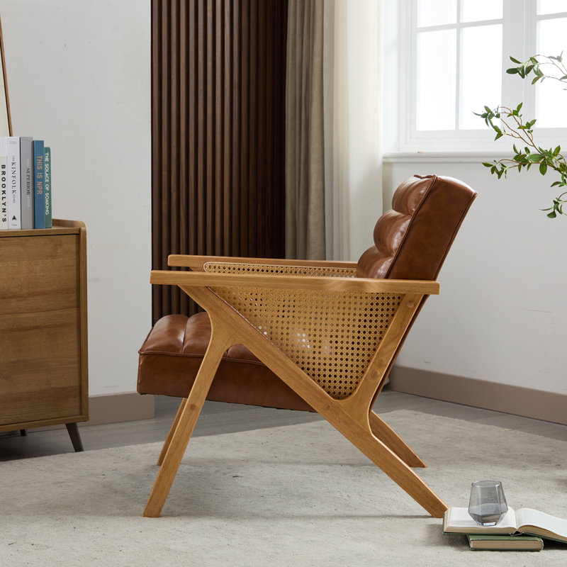 Briceyda Upholstered Armchair, Briceyda Brown Leather