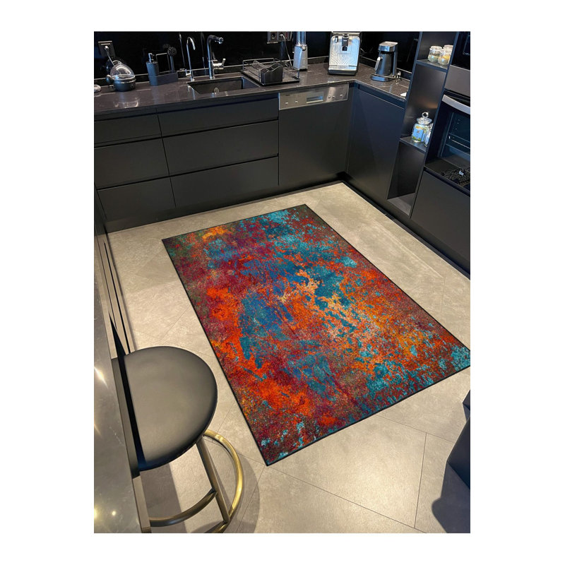 Tapis lavable en machine à motif pastel, Tapis de couloir 3 pi 3 po x 6 pi 7 po inclus