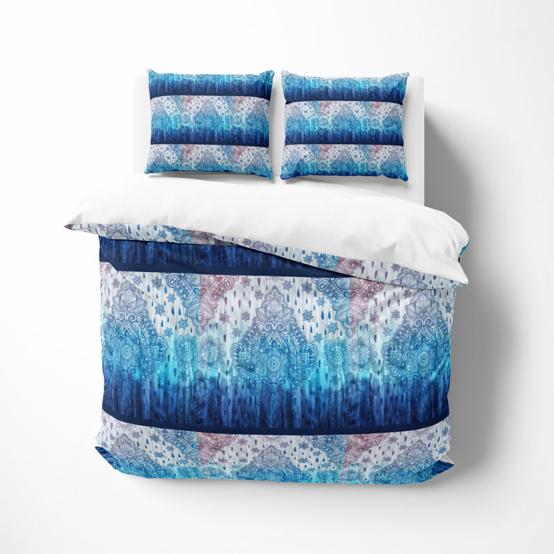 Ikat Duvet Cover, Queen Duvet Cover + 2 Standard Shams