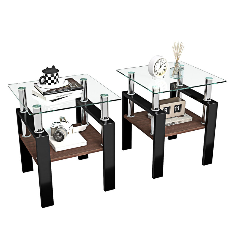 Ensemble de 2 tables basses, Noir