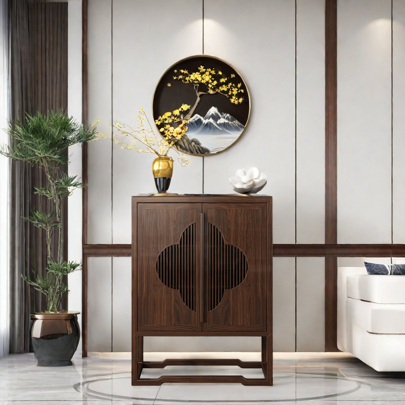12 Pair Solid Wood Shoe Storage Cabinet