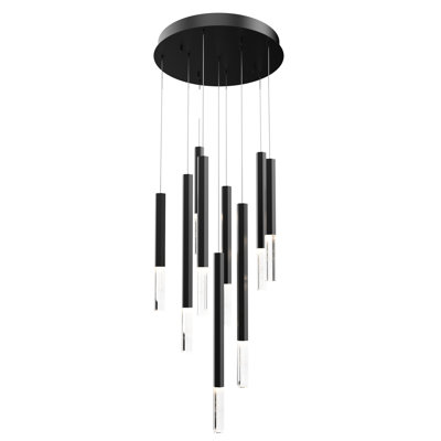 Luminaire suspendu 9 lumières diaphane