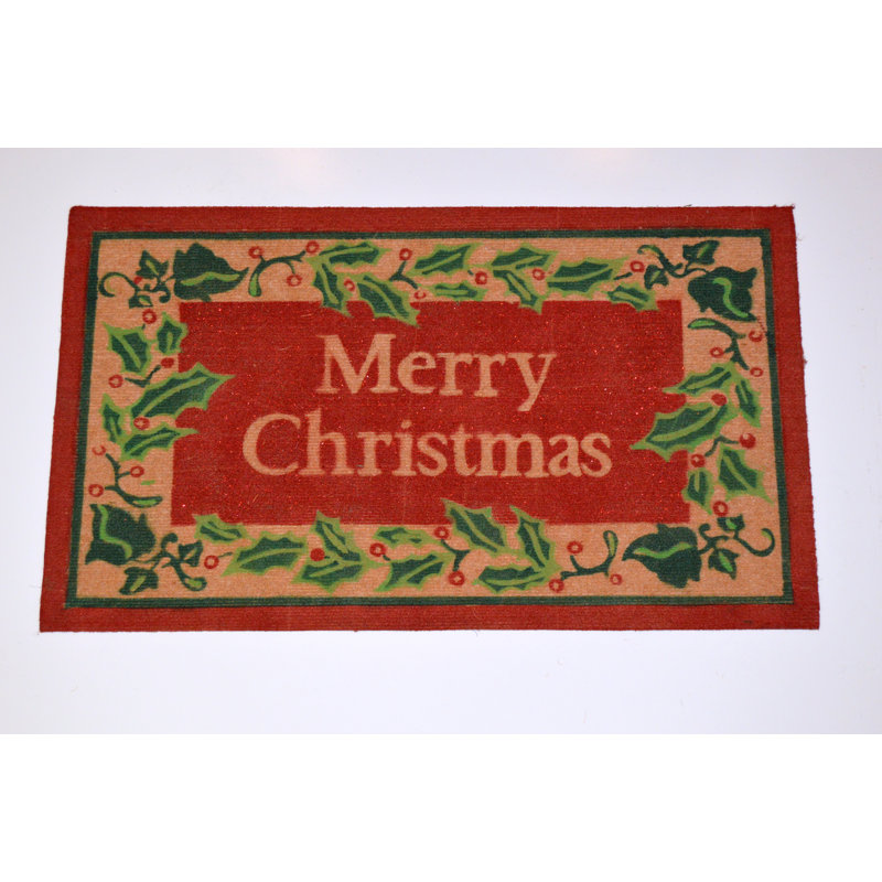 Tapis d'extérieur antidérapant Quintion Merry Christmas 30 po x 18 po