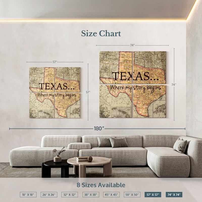 Tergel Texas My Story, 57" H x 57" W