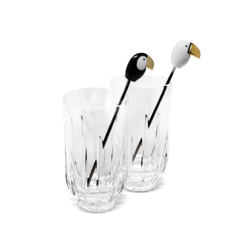 Ensemble de 4 verres en cristal Toucan