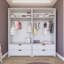 Armoire moderne blanche avec de nombreuses tablettes de 70,9 po x 72,0 po x 17,7 po | 100% panneau de particules enduit de mélamine, épaisseur: 0,7 pouce | Design scandinave mural, parfait pour les solutions de rangement élégantes-983537612