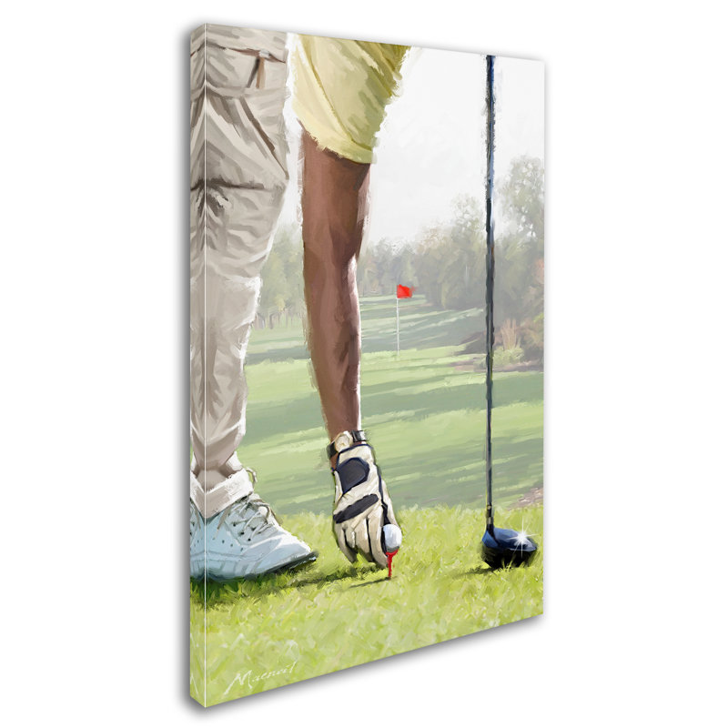 Reproduction de golf sur toile tendue, H 24 po x l 16 po x P 2 po